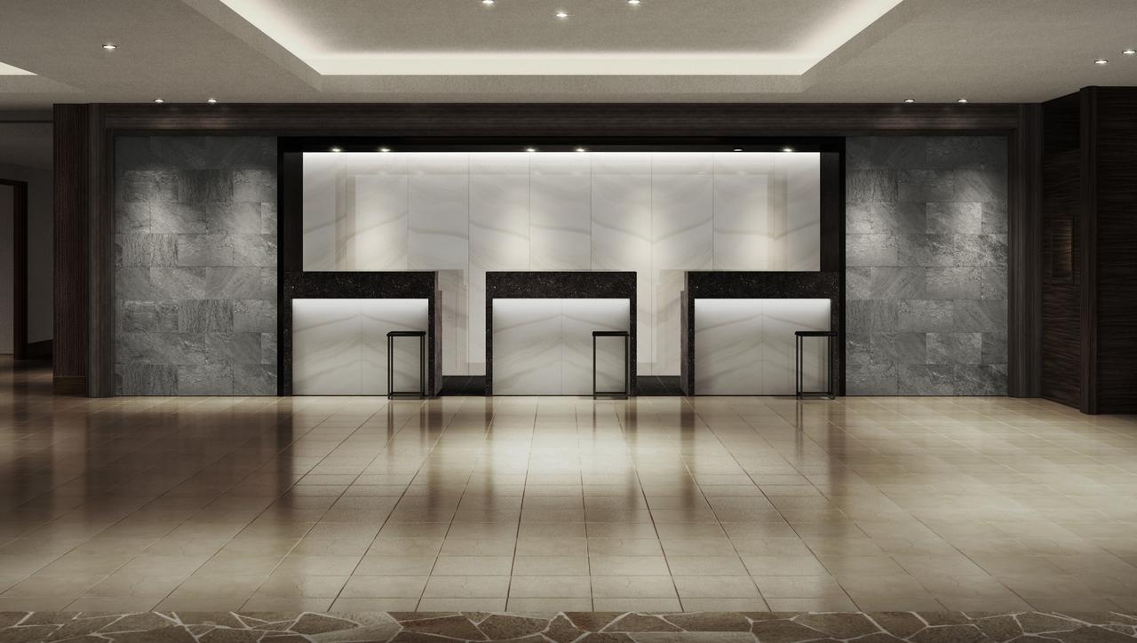 Nanki-Shirahama Marriott Hotel Exterior foto 3D rendering of a lobby